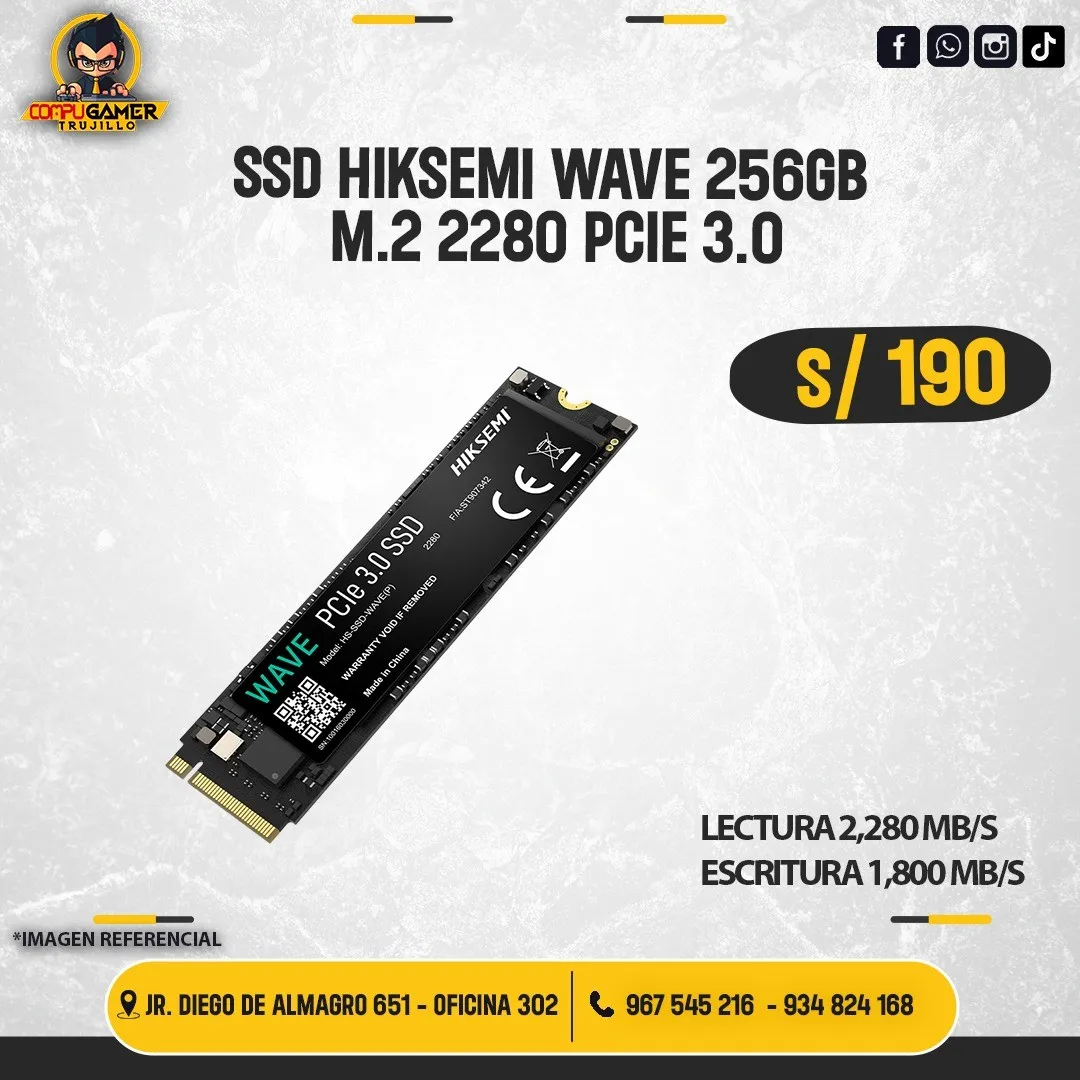 SSD HIKSEMI WAVE 256GB M.2 2280 PCIE 3.0