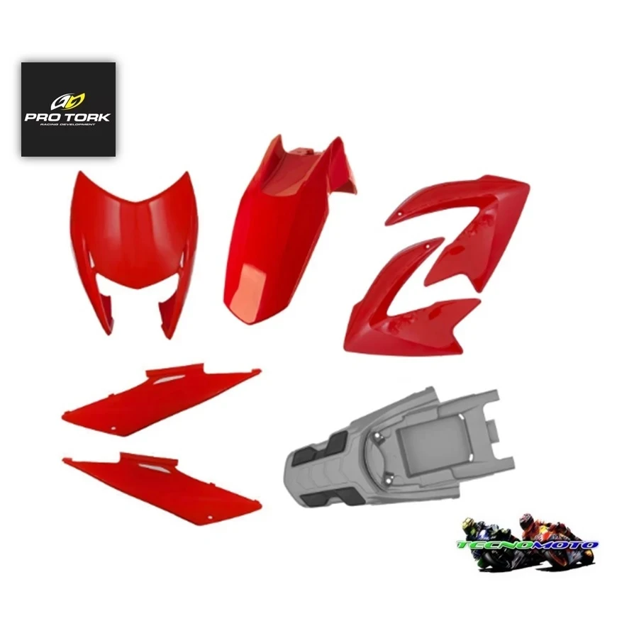 KIT PLASTICOS MOTOMEL 150 SKUA V6/TRIAX 7PCS ROJO -48949