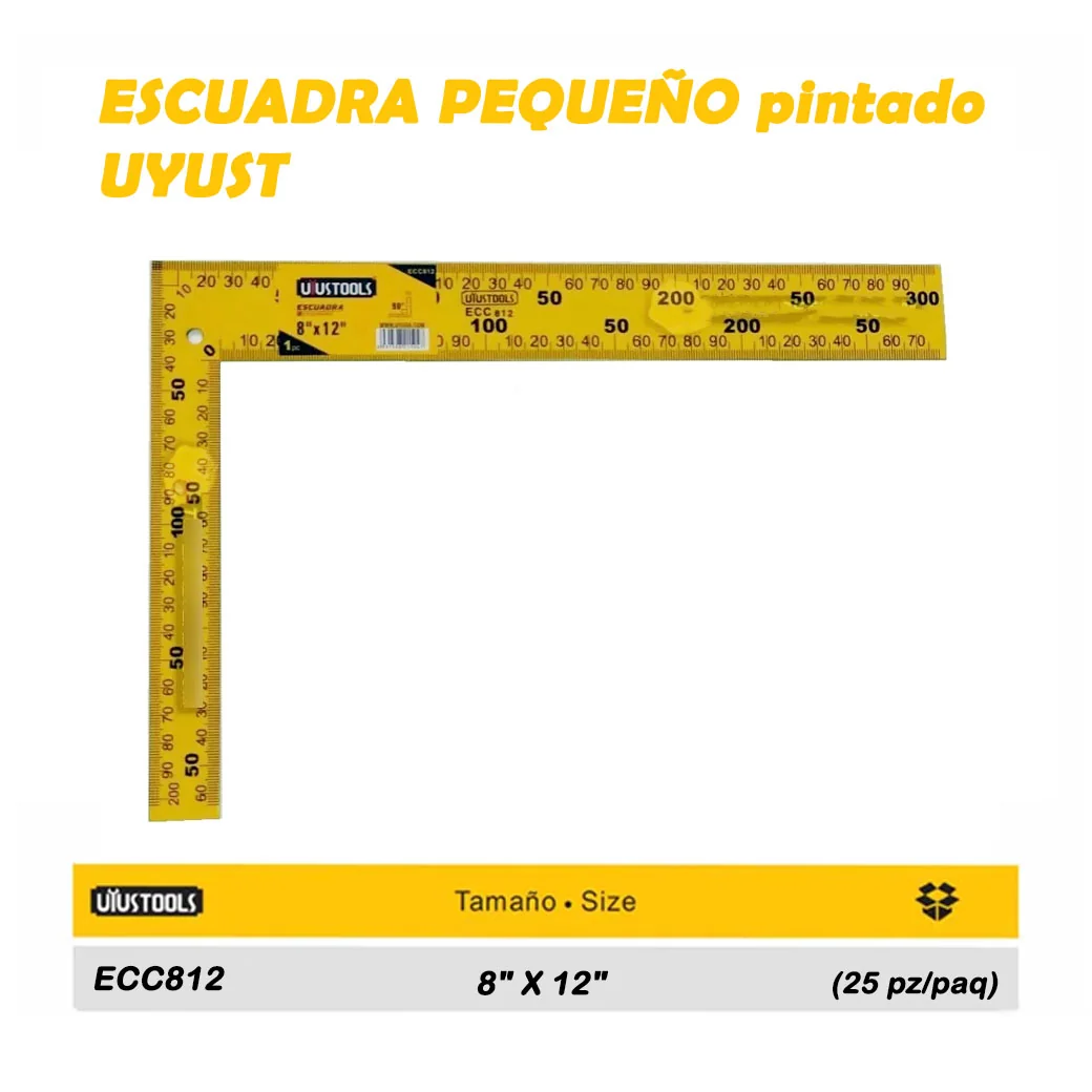 ESCUADRA PEQUEÑO pintado UYUST 8" X 12"