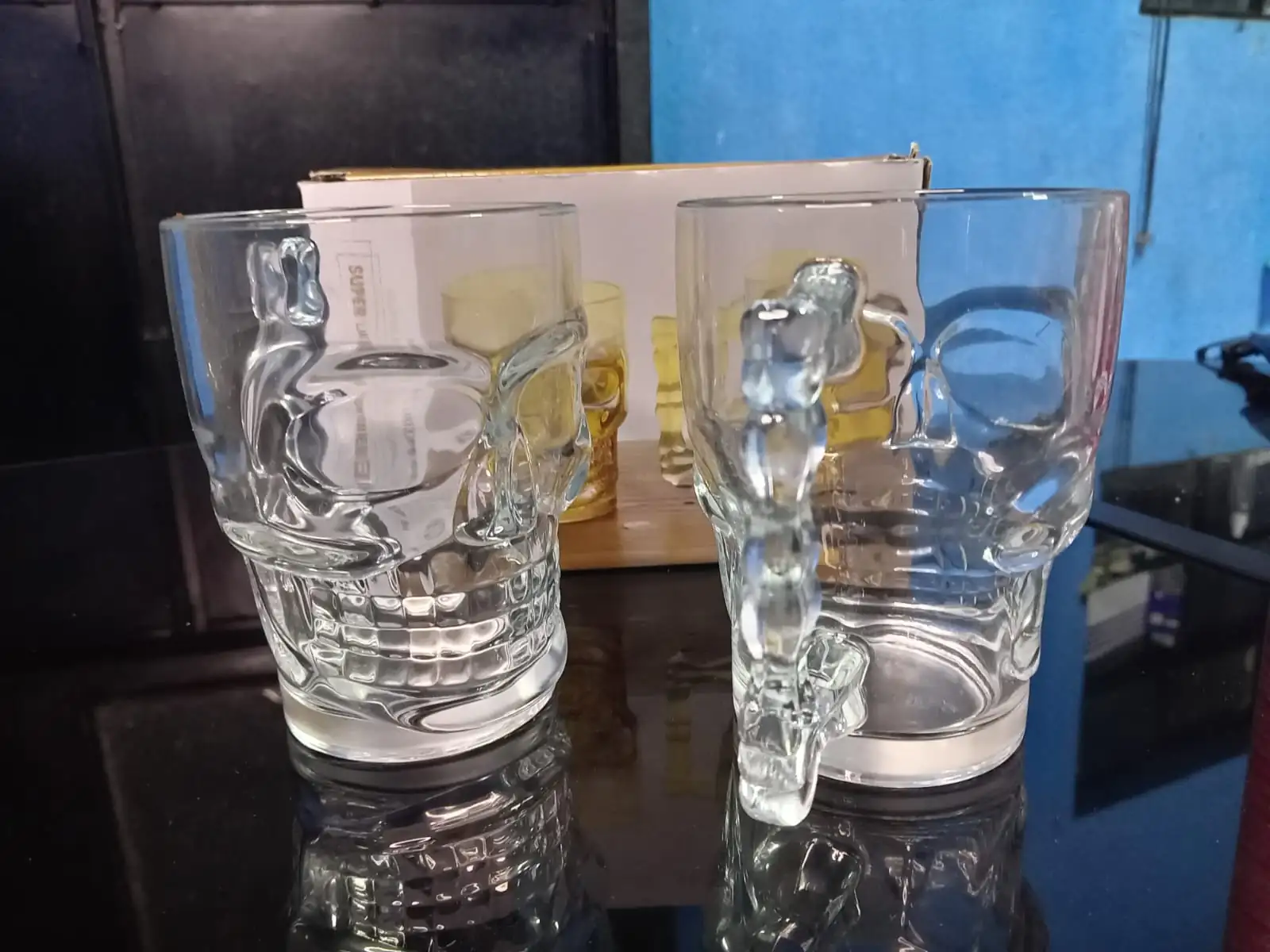 Tazas de vidrio diseño calaveras  2