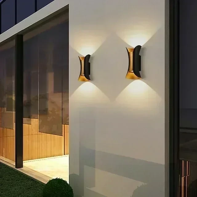 APLIQUE PARED LED CORBATIN NEGRO+DORADO 10W 4