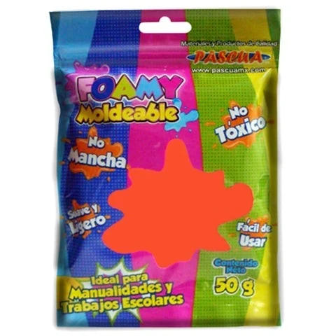 Foamy naranja moldeable bolsa 50 g
