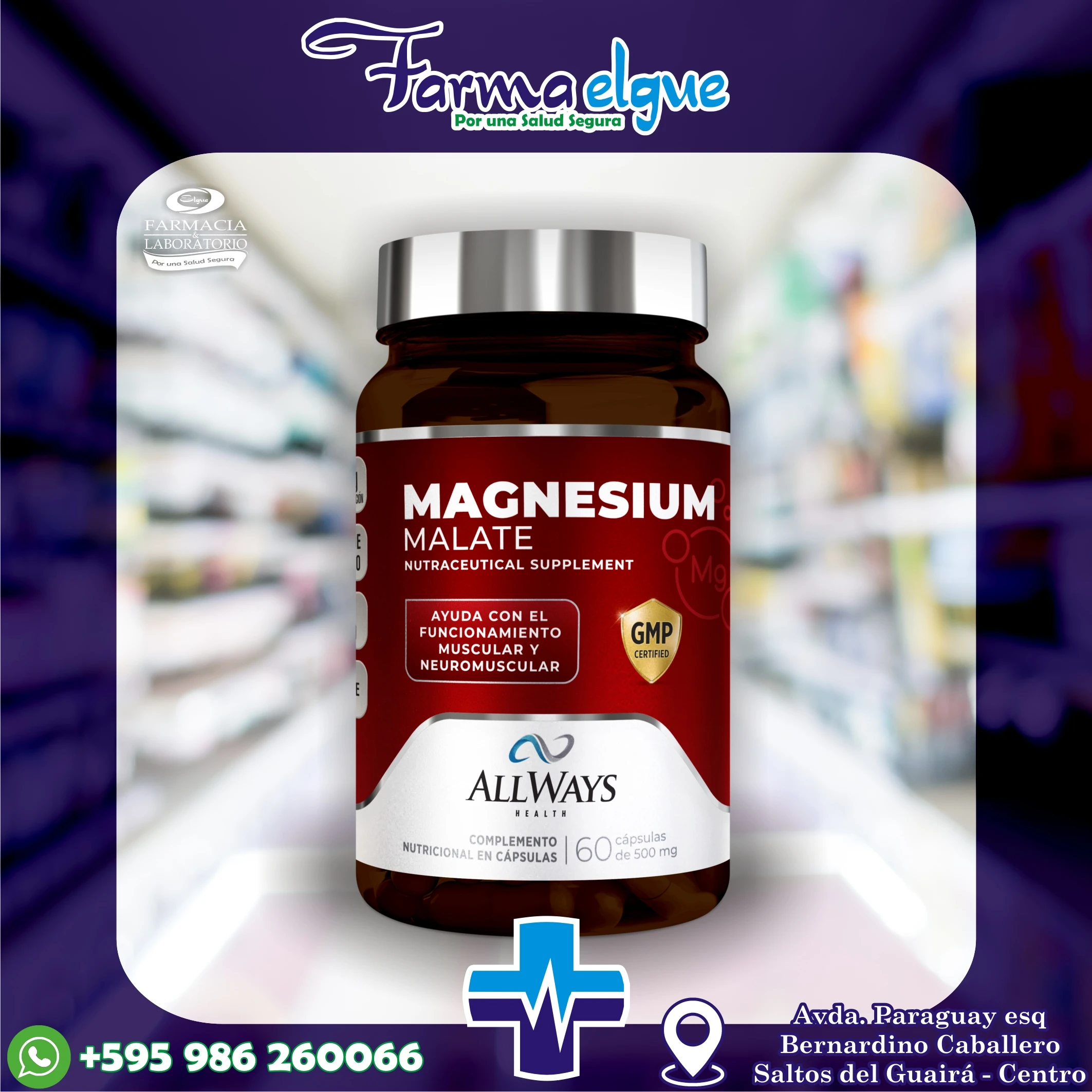 Magnesium Malate x 60 caps x 500mg