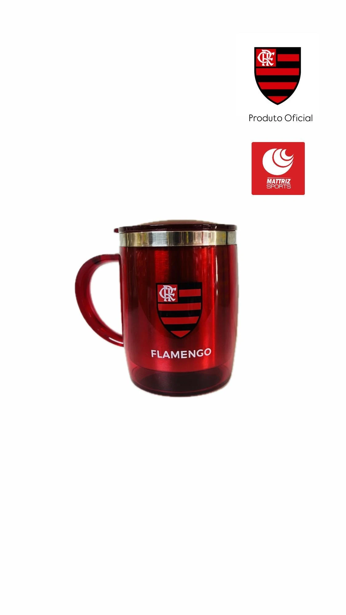 CANECA TÉRMICA FLAMENGO INOX