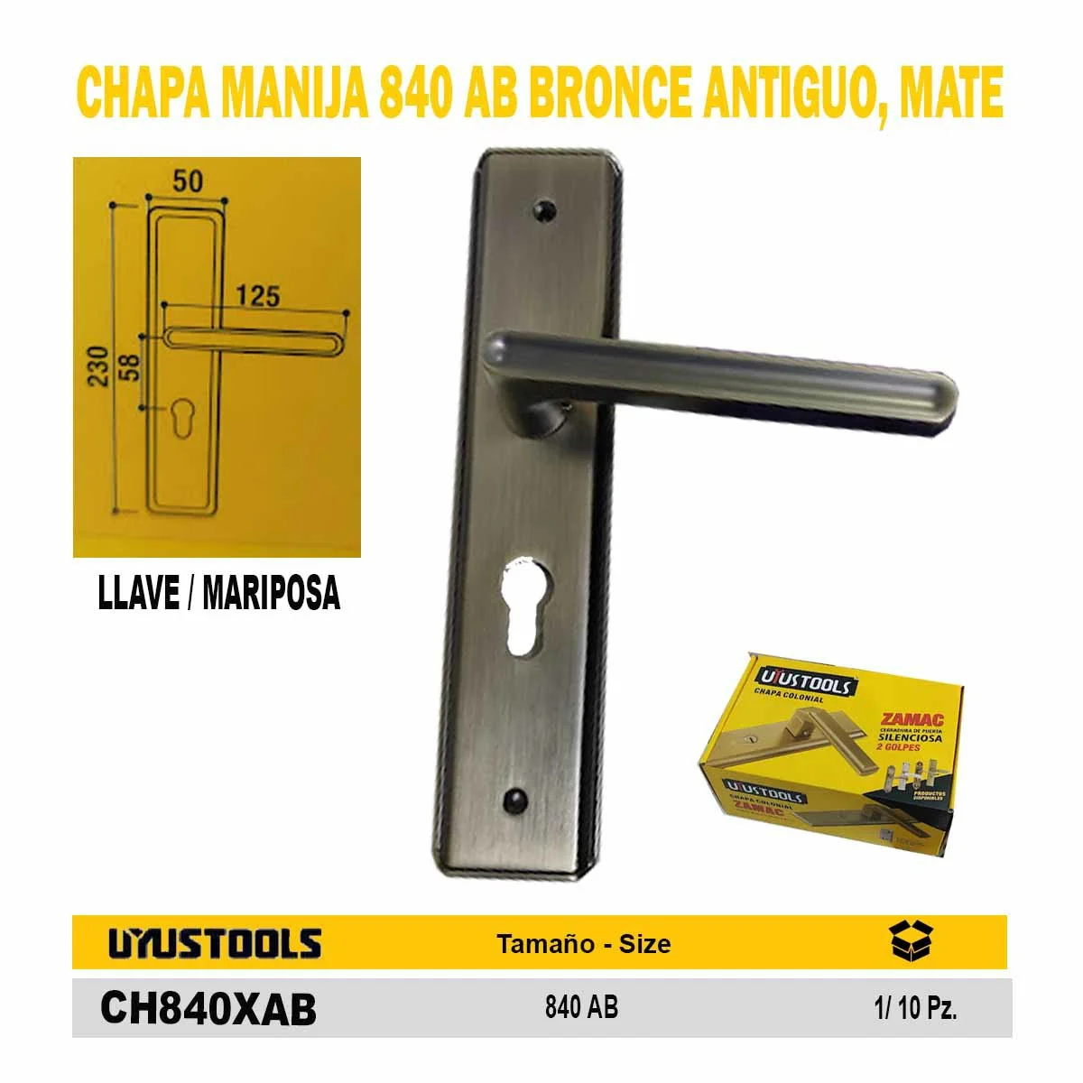 CHAPA MANIJA UYUST XAB 840