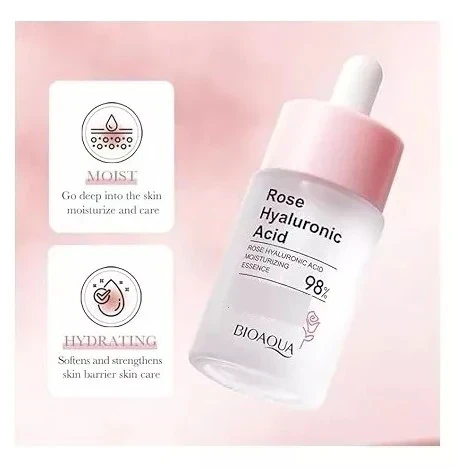 Suero Rosas Ácido Hialurónico Bioaqua  ☺️🌸 3