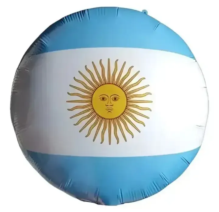 Globo metalizado 18 pulgadas redondo bandera argentina 