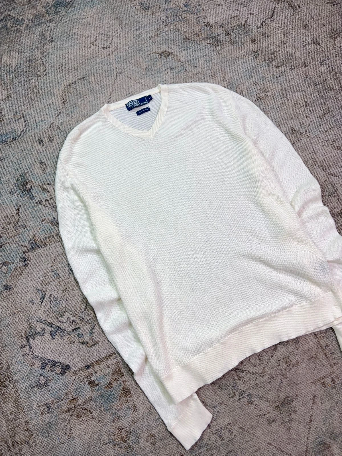POLO BY RALPH LAUREN V-NECK KNIT SWEATER