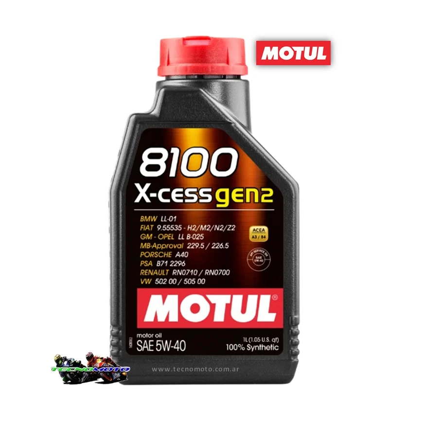 ACEITE MOTUL AUTO 8100 X-CESS 5W40 1LT GEN2 -34783