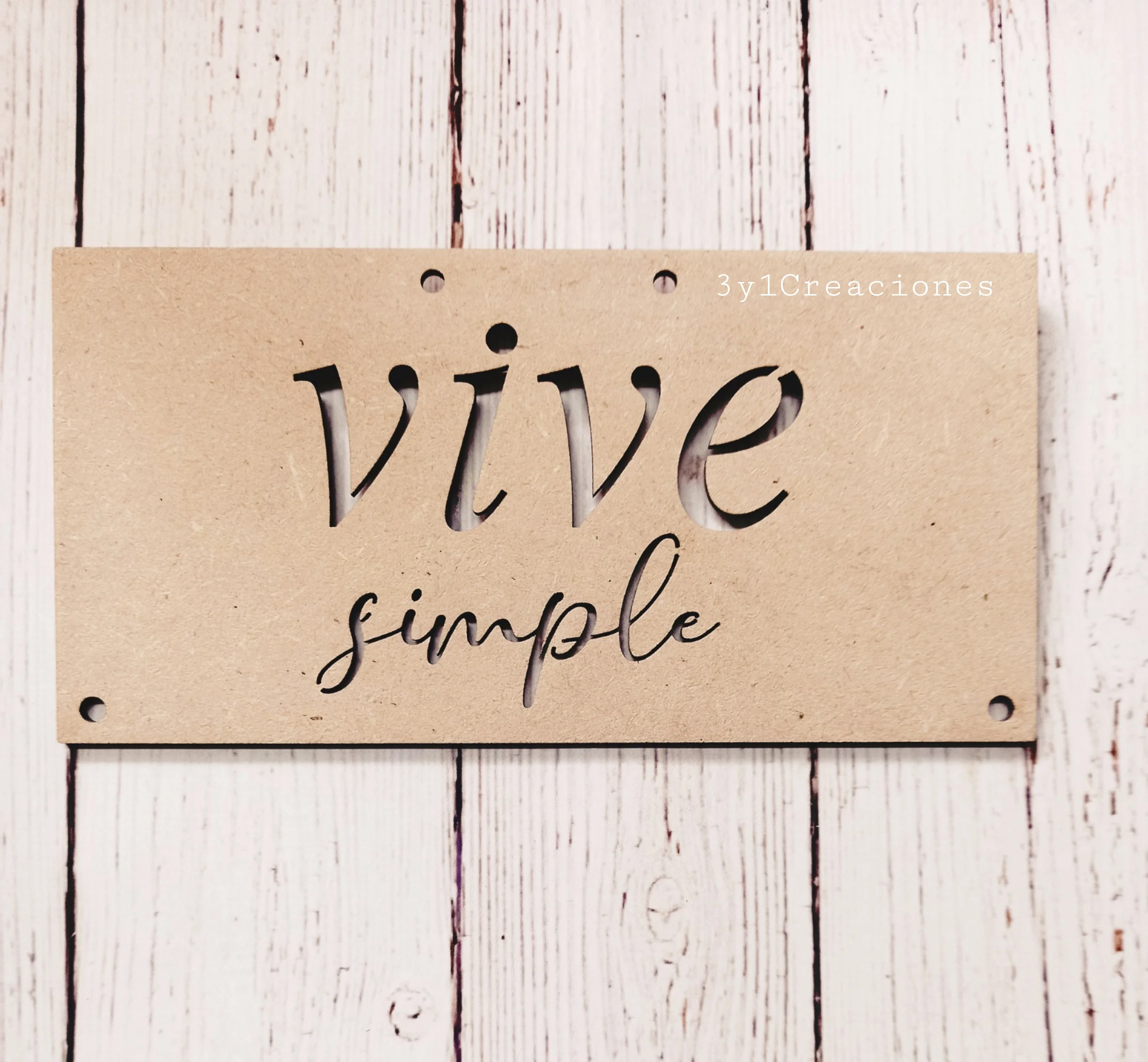 CARTEL RECTANGULAR VIVE SIMPLE
