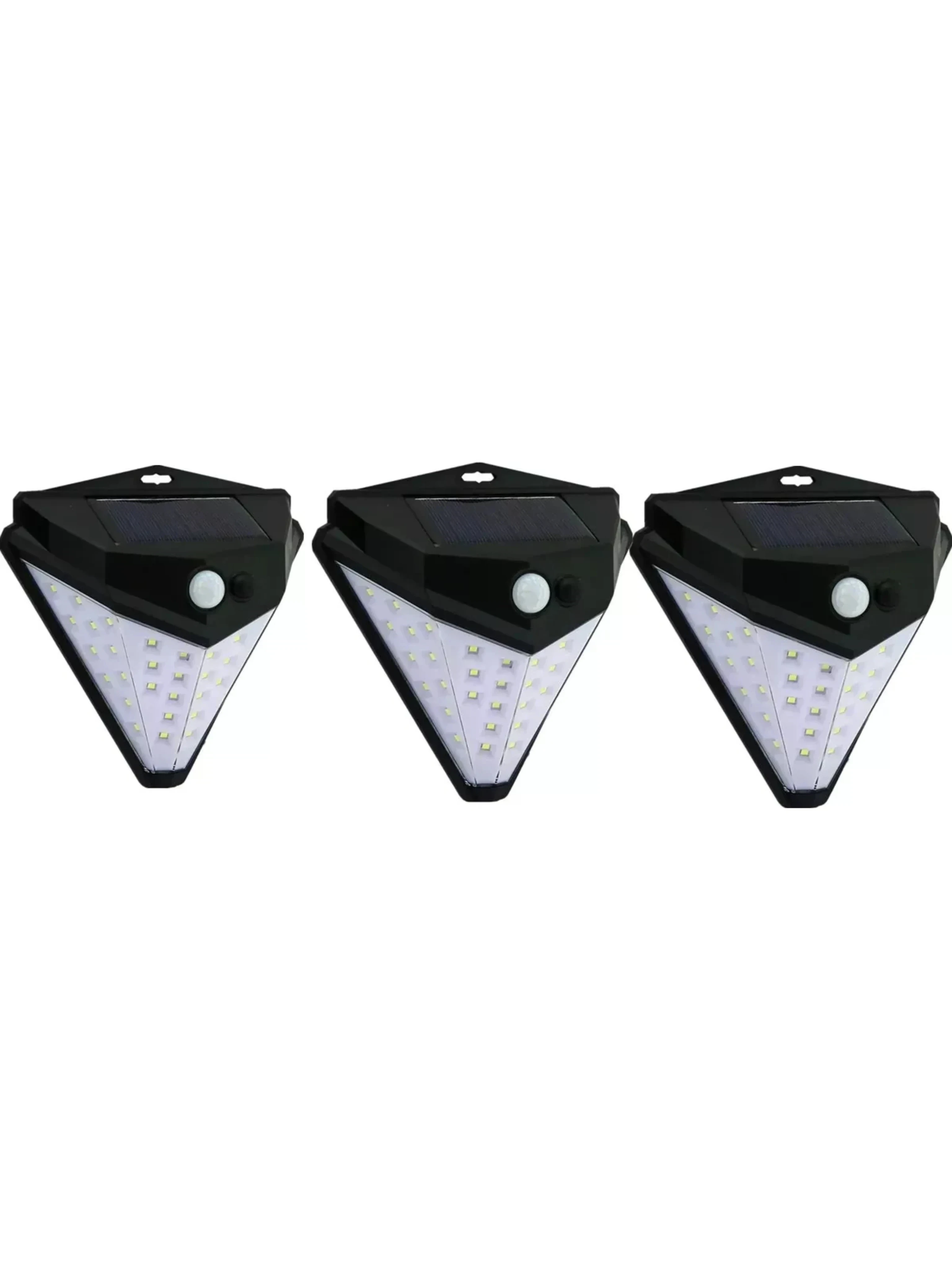 Pack X 3 Foco Solar 38 Led Sensor Movimiento Exterior