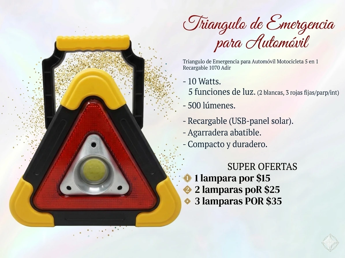 Triángulos señalizador para automóvil 
