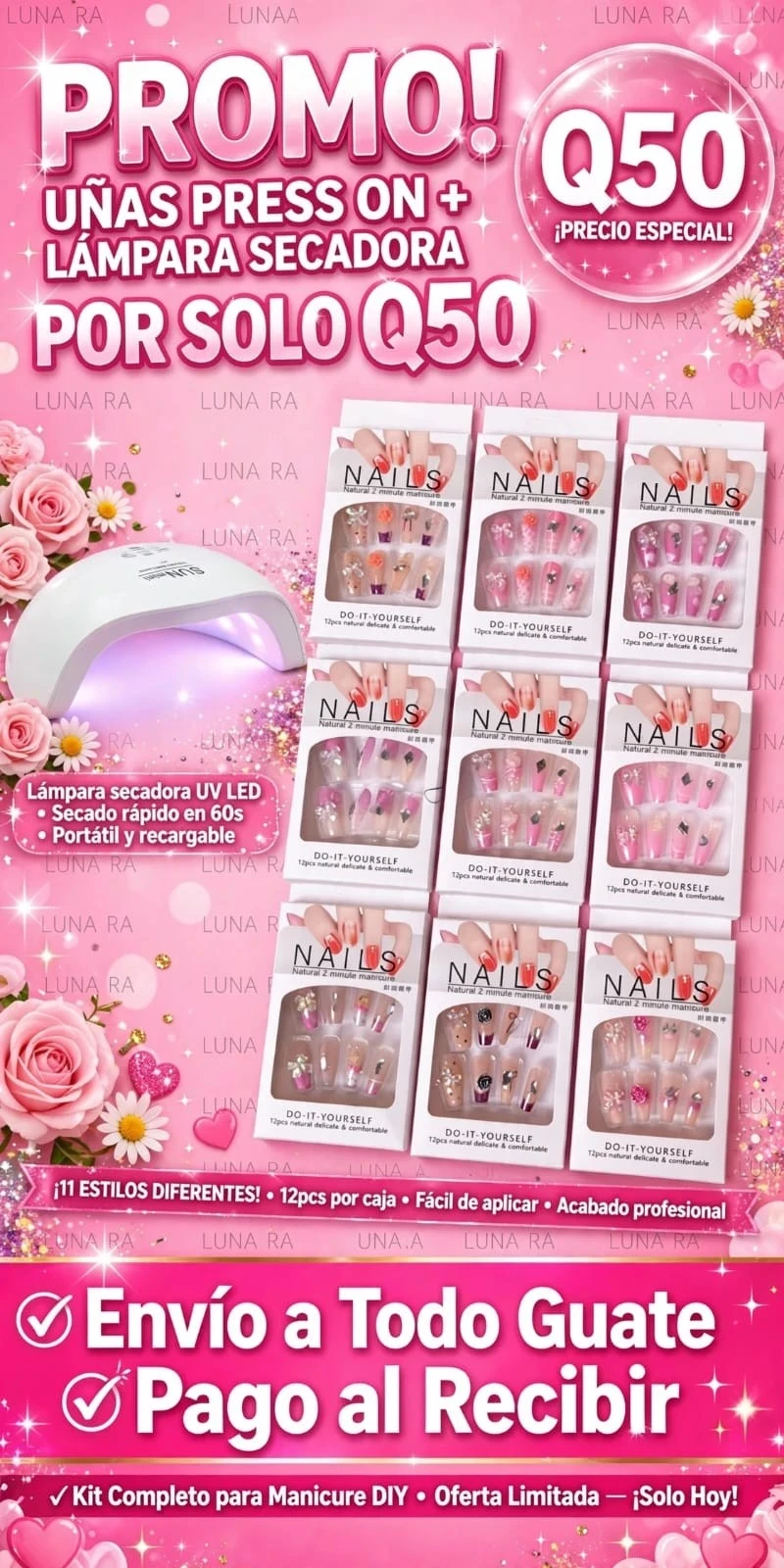 OFERTA 🉐 UÑAS Y LAMPARA*