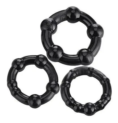 Paquete De Tres Anillos De Silicon Texturizados 2