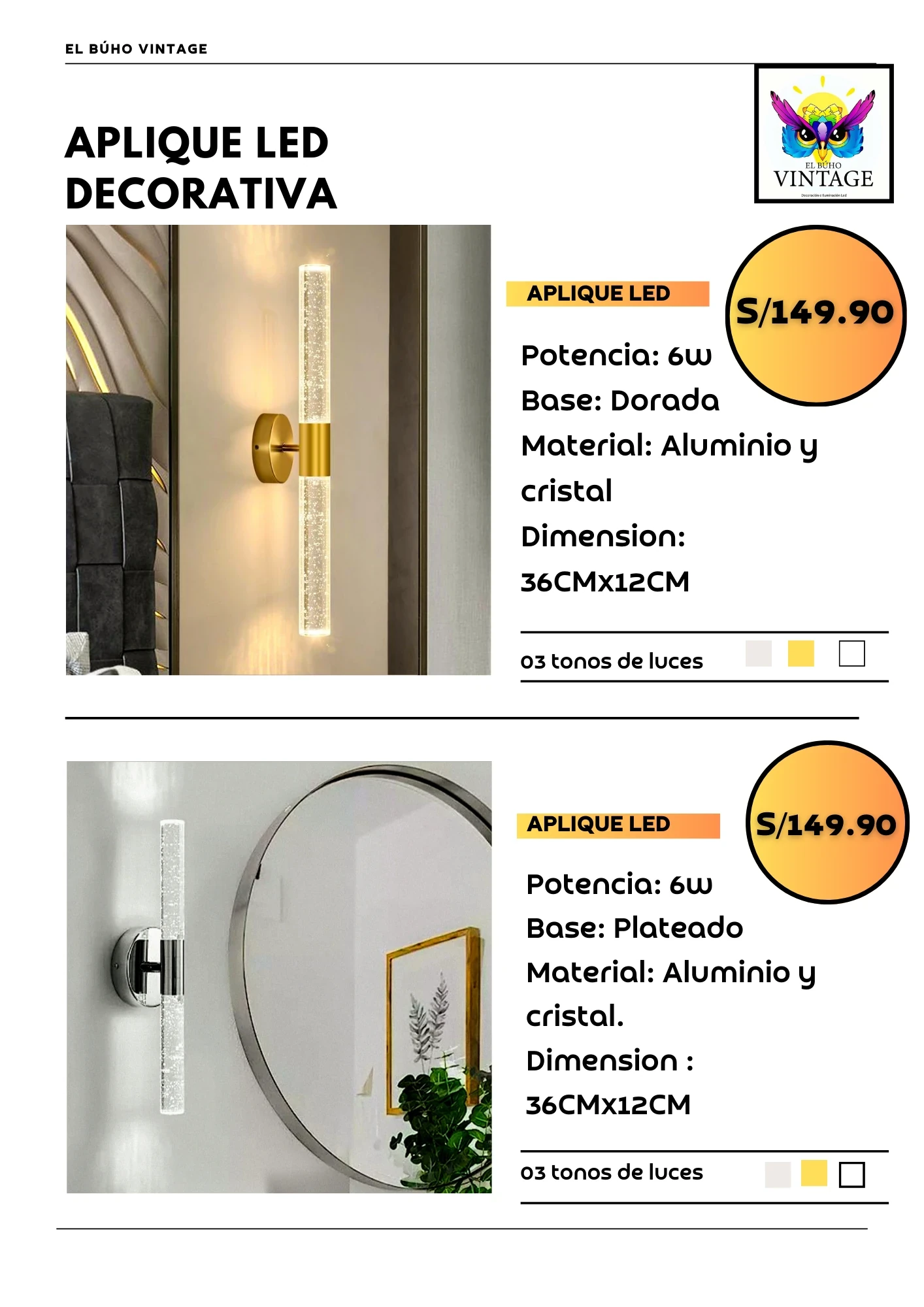 APLIQUE LED DECORATIVO TIPO BURBUJAS 🫧 2
