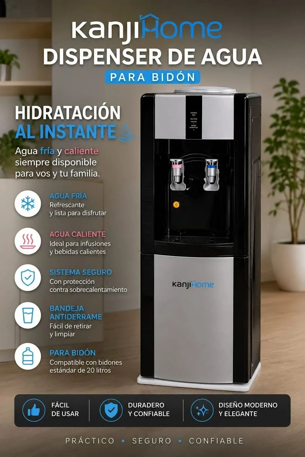 Dispenser de agua Kanjihome p/Bidón 