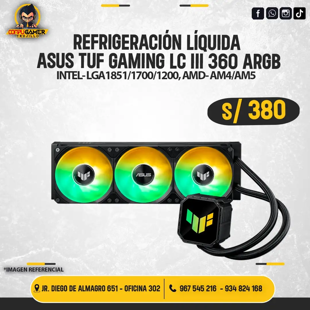 REFRIGERACIÓN LÍQUIDA ASUS TUF GAMING LC III 360 ARGB BLACK
