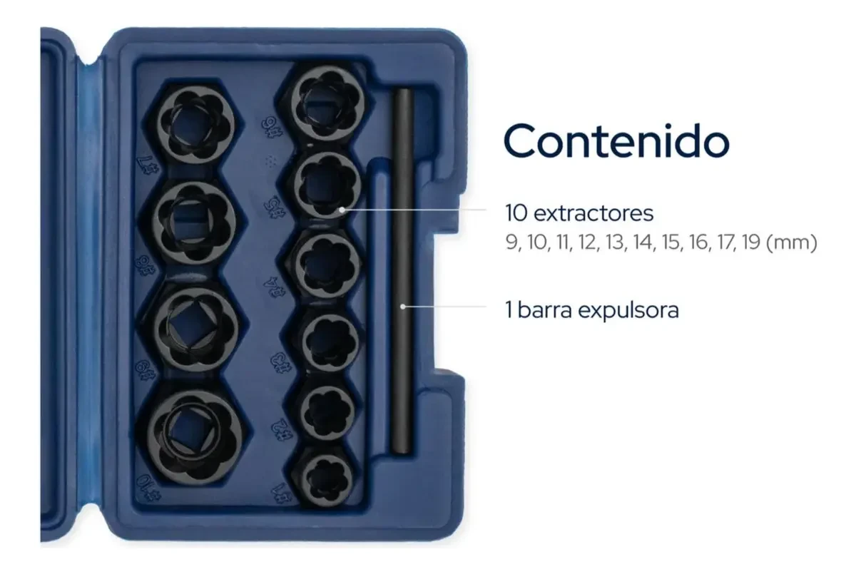 Set Extractor Bulones Y Tuercas Bremen 8342 3/8 10pz Mkb 3