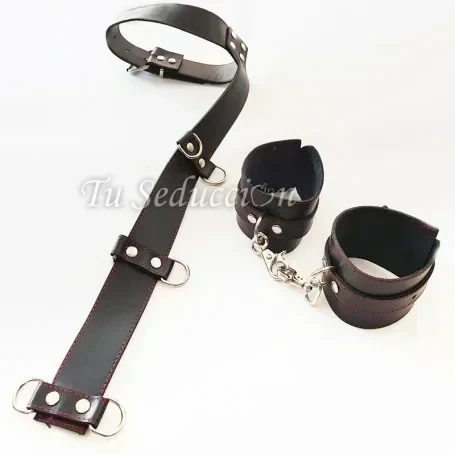 Collar Inmovilizador Con Esposas Ajustable 2