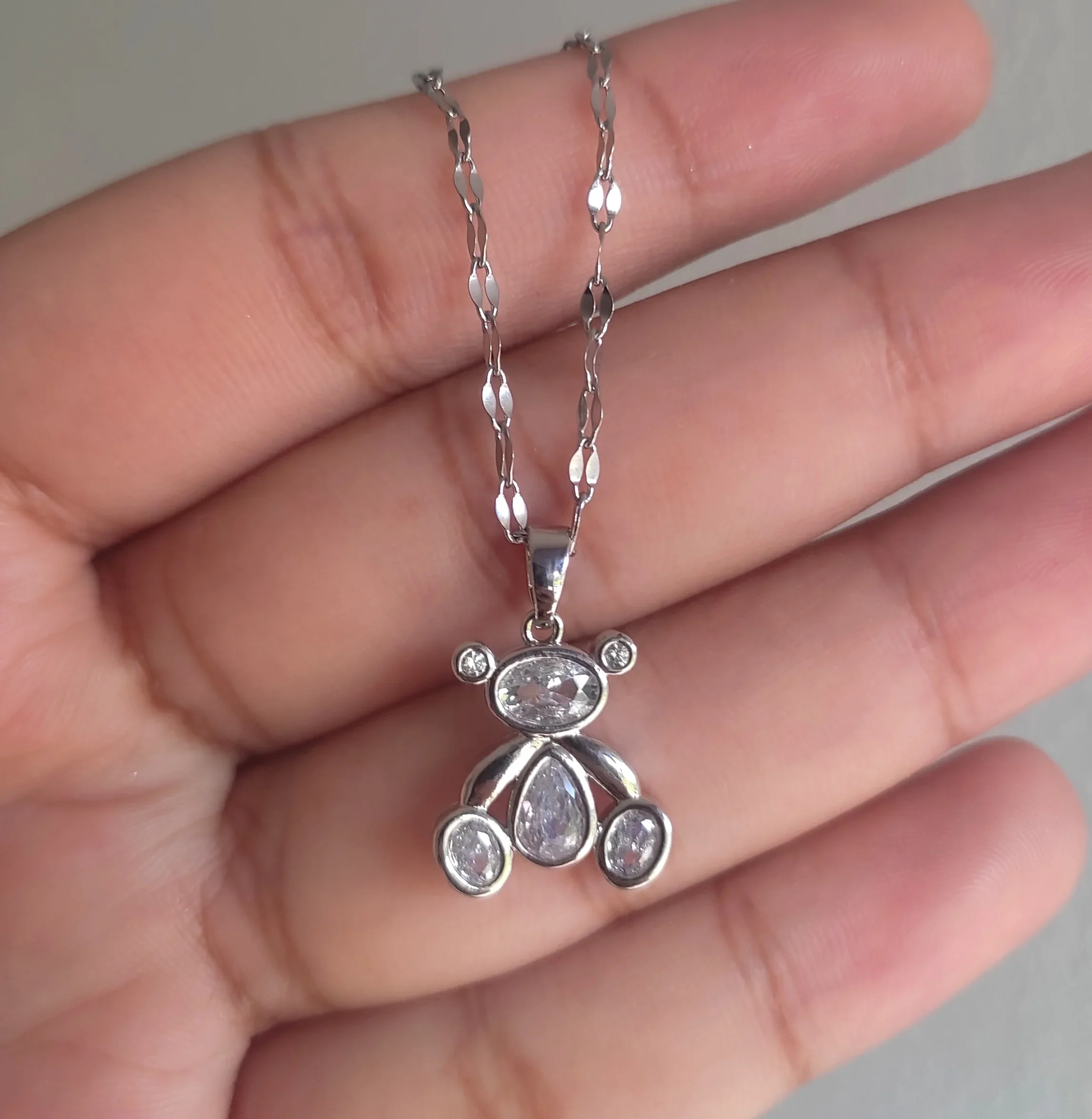 CADENA OSITO SILVER