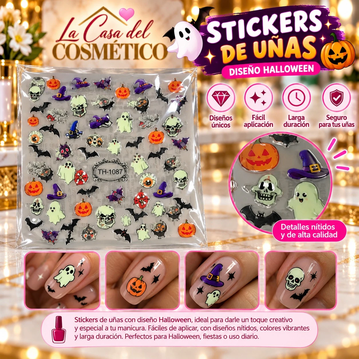 lumera lamina de sticker halloween encantado th-1087🎃👻