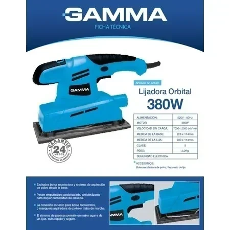 Lijadora Orbital Gamma 380w g1921ar