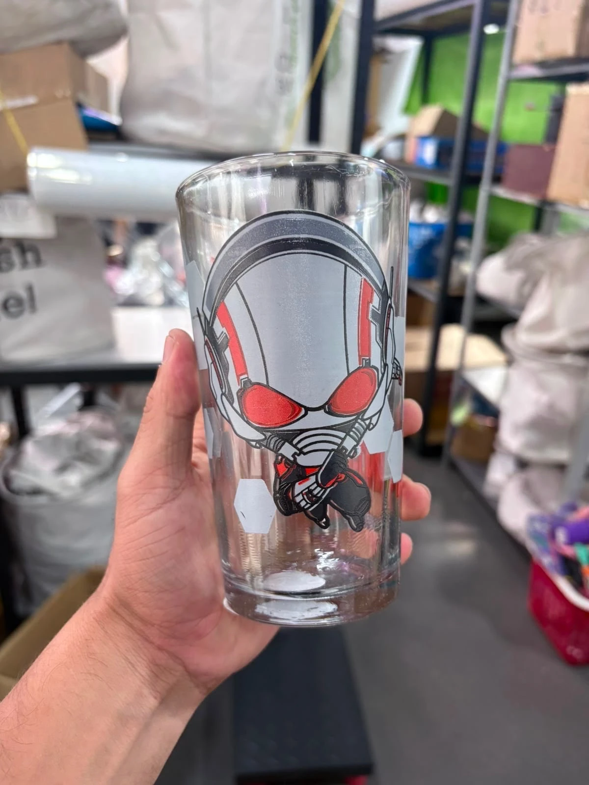 Set de 6 vasos de 500 ml de vidrio avengers  8