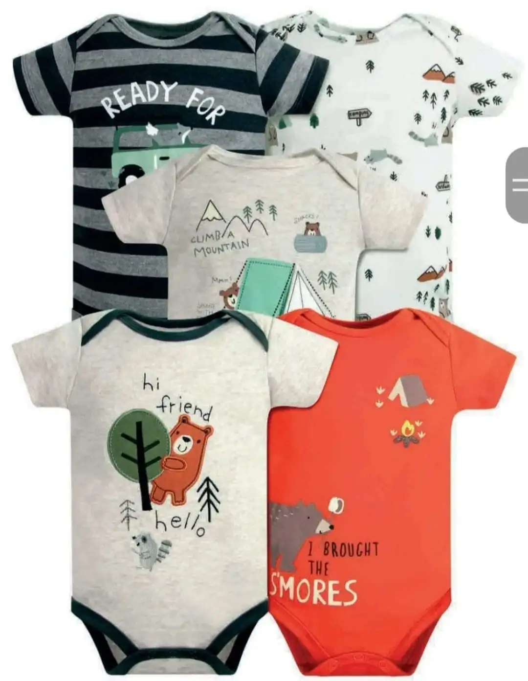 Set 5 bodys manga corta