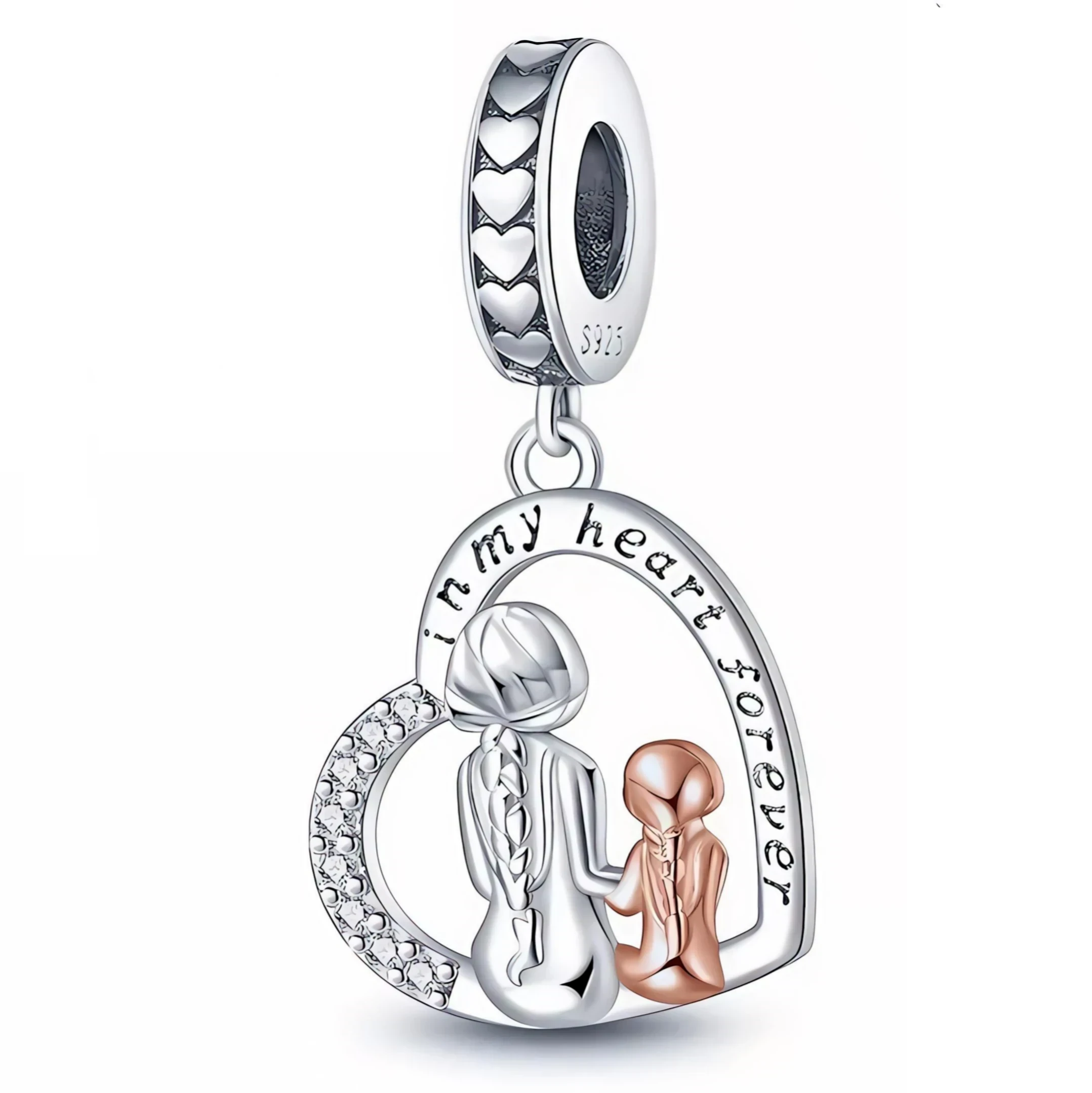 COLGANTE DE CORAZON PLATA 2