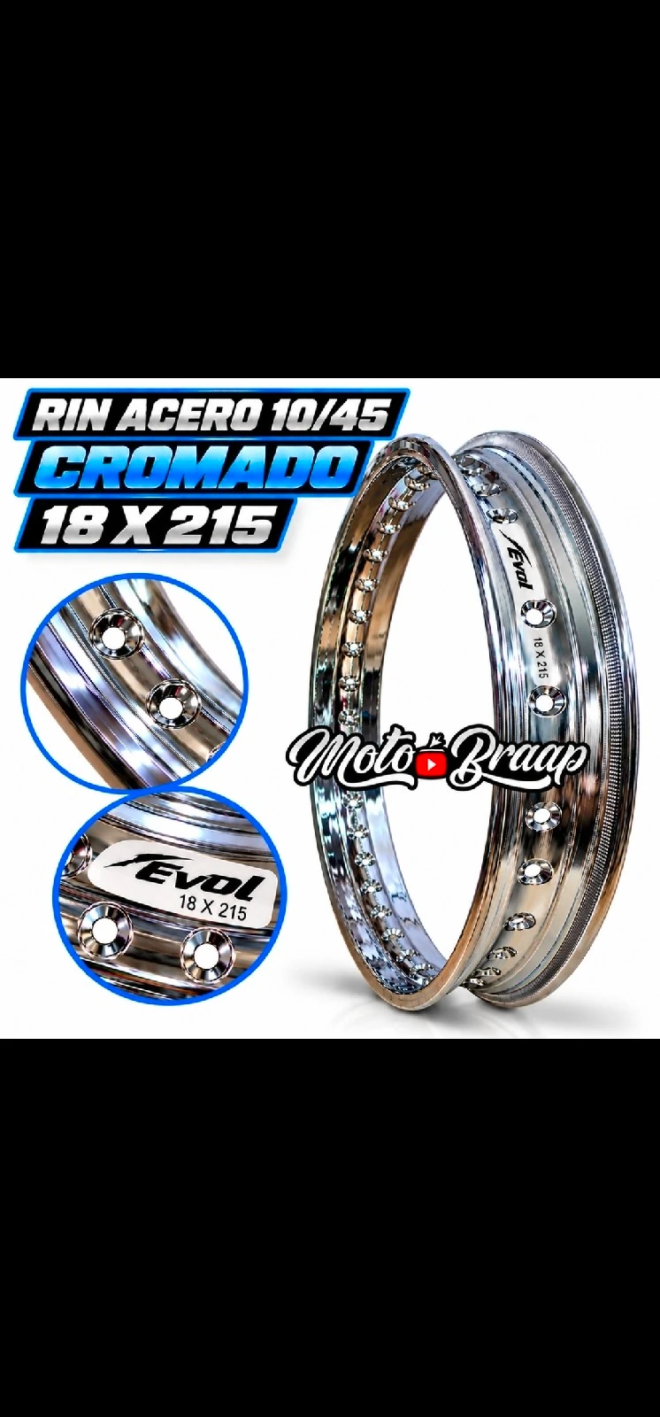18 x 215 Rin acero Evol