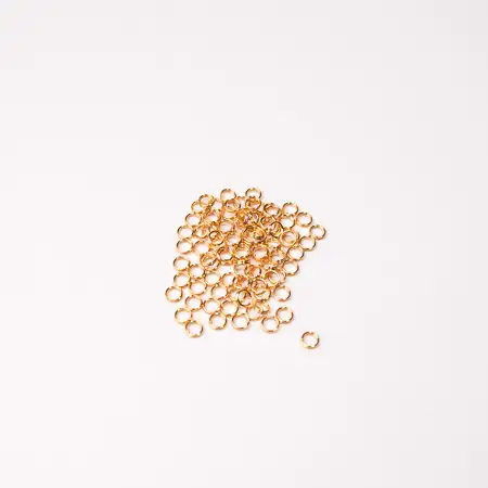 😍ARGOLLA DOBLE DE ACERO DORADO 4MM😍