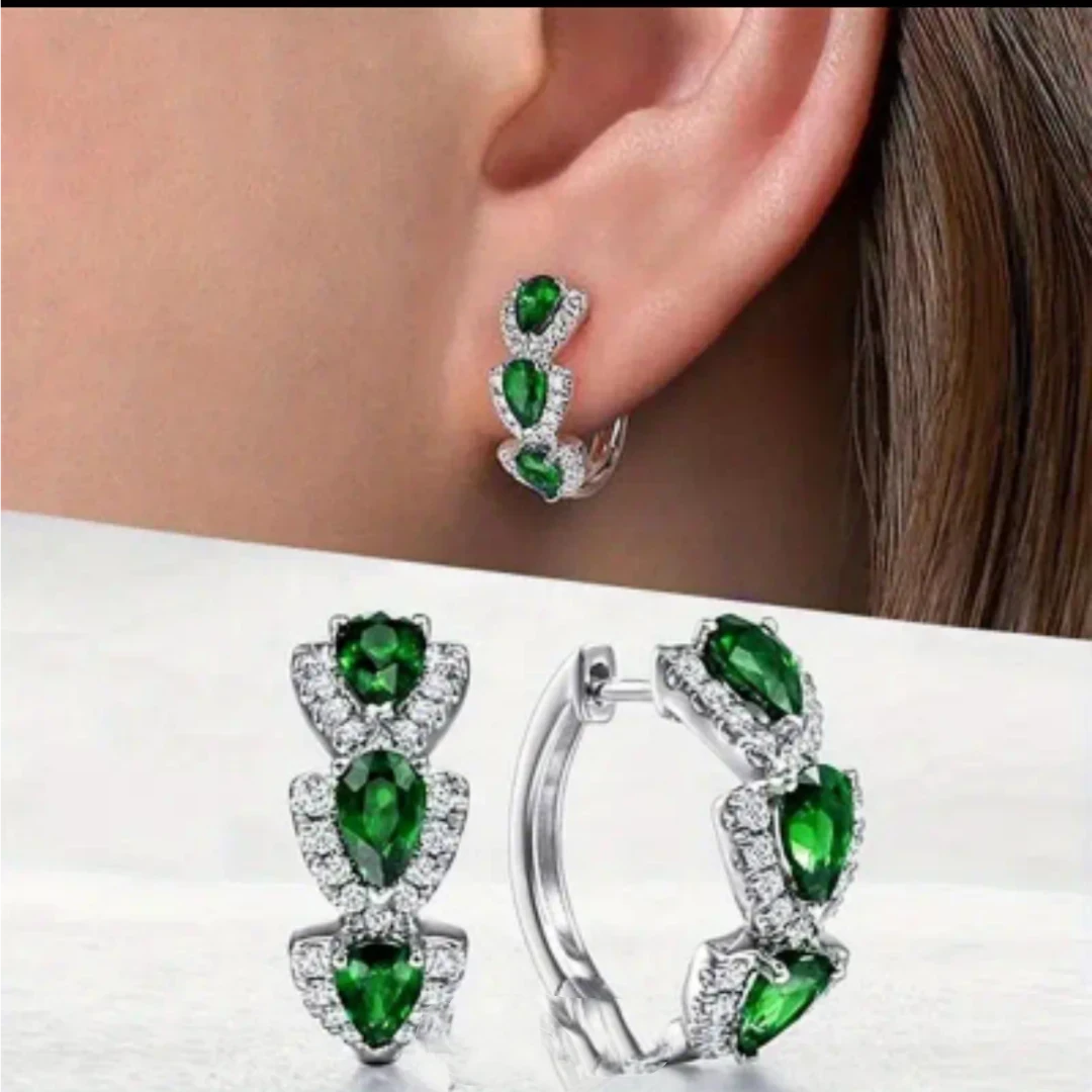 ARETES DE PLATA VARIOS COLORES  3
