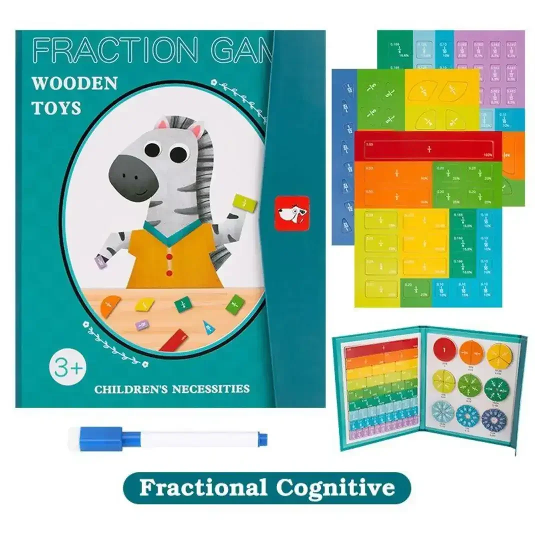Juego de fracciones magnético 