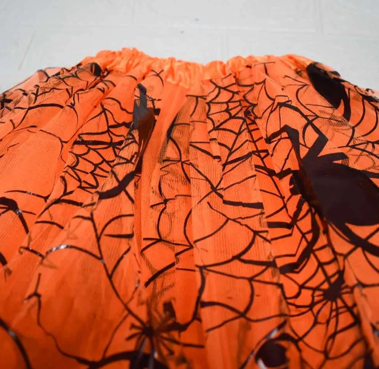 Tutu 3 capas 30cm estampado halloween naranja 3