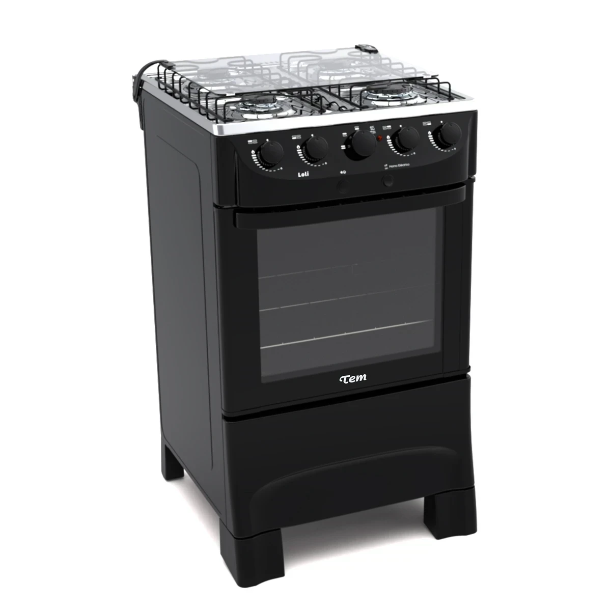 Cocina Combinada 4 Hornallas 55x50 TEM
