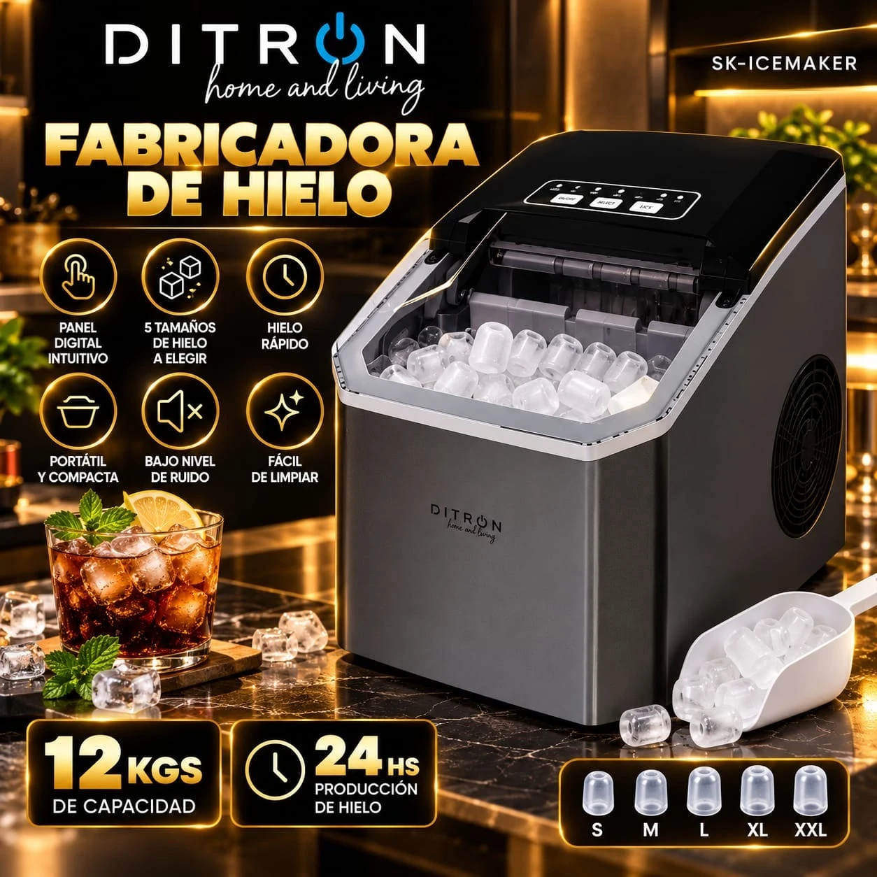 DITRON FABRICADORA DE HIELO SK-ICEMAKER *CONSULTAR DISPONIBILIDAD CON EL VENDEDOR*