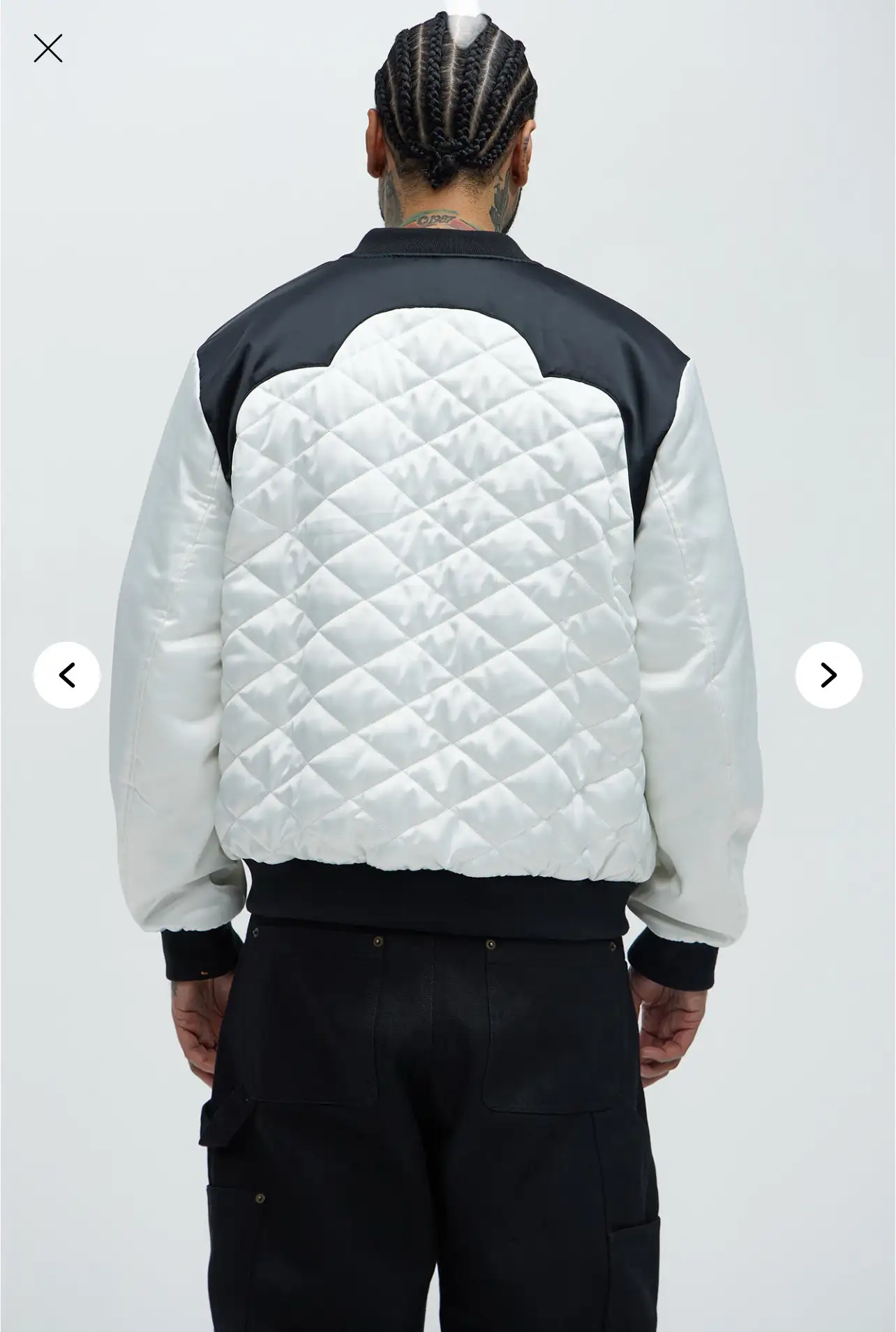  Quilted Western Jacket - White/combo 3