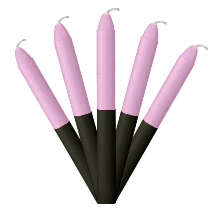 Vela Combinada Rosado Negro Nº4