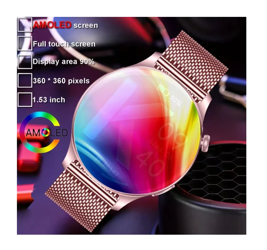 Reloj Smartwach Rosa, pulcera adicional  2