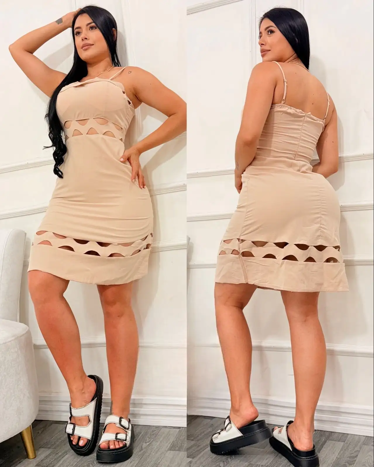 🤩❤️Hermoso Vestido Ref  Corte lacer 🎉👗  3