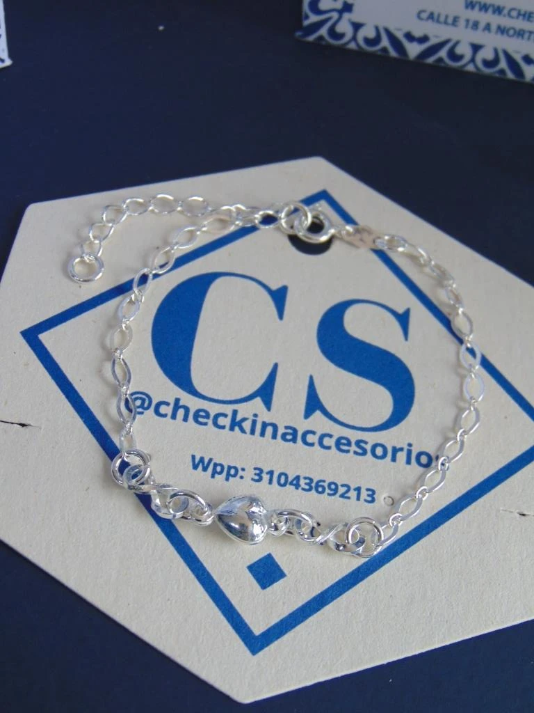 PULSERA PLATA LEY 925 OVALADA DIJES INFINITOS CORAZON GLOBO 3MM | 18CM  + 5CM EXTENSOR 3