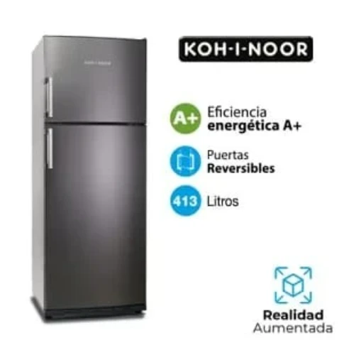 HELADERA KOHINOOR KHDA42DL ACERO NO FROST 410 LTS