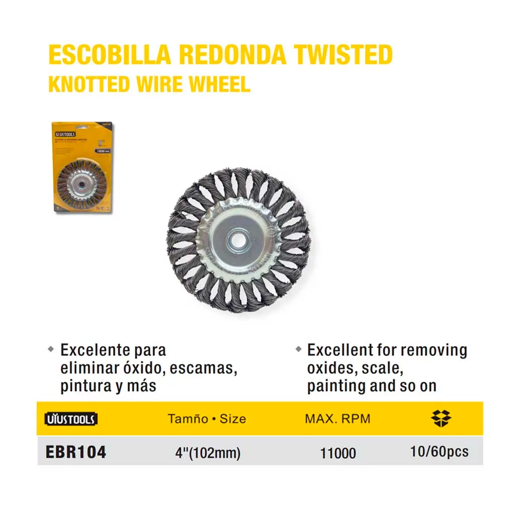 ESCOBILLA REDONDA PLA UYUST Twisted 4" (125mm)