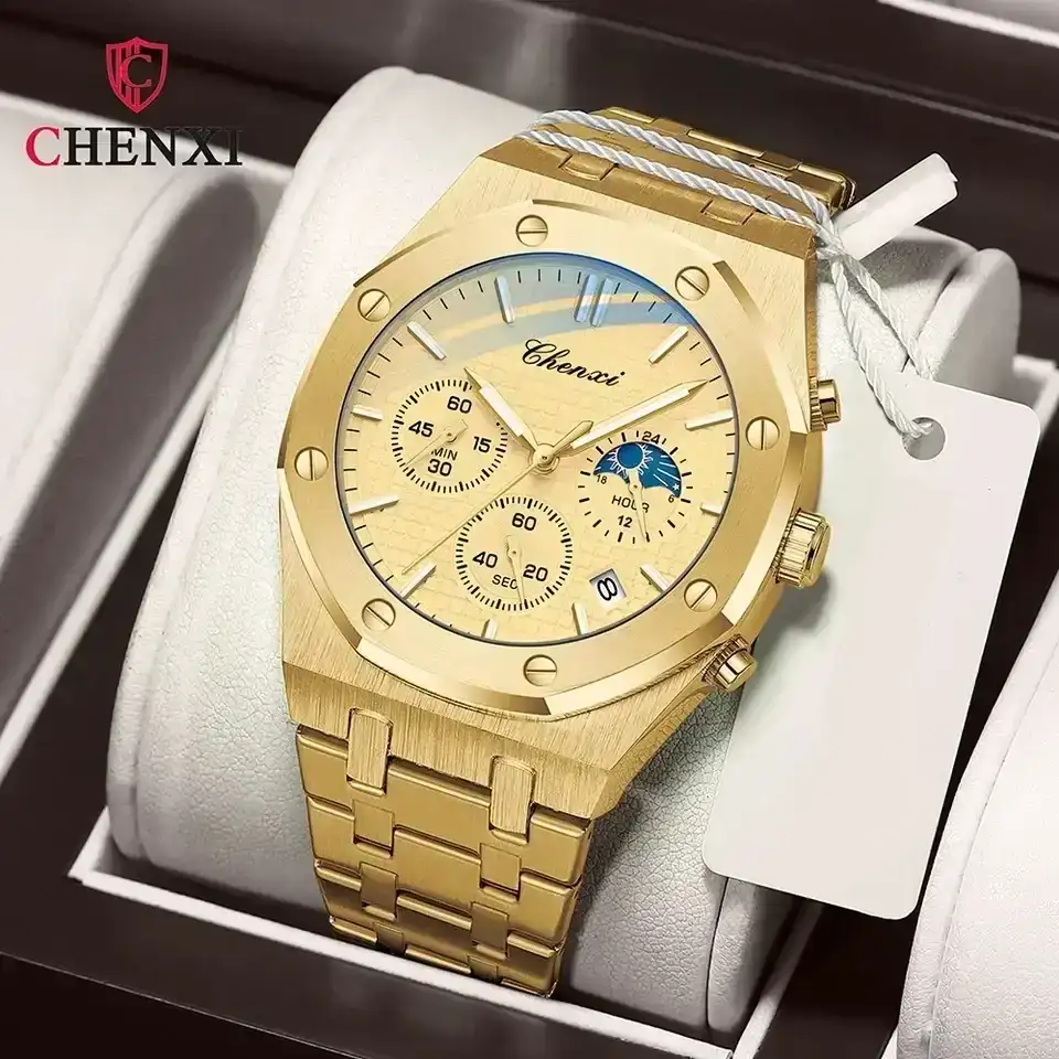 CHENXI Reloj analogo de Cuarzo Para caballero. 9