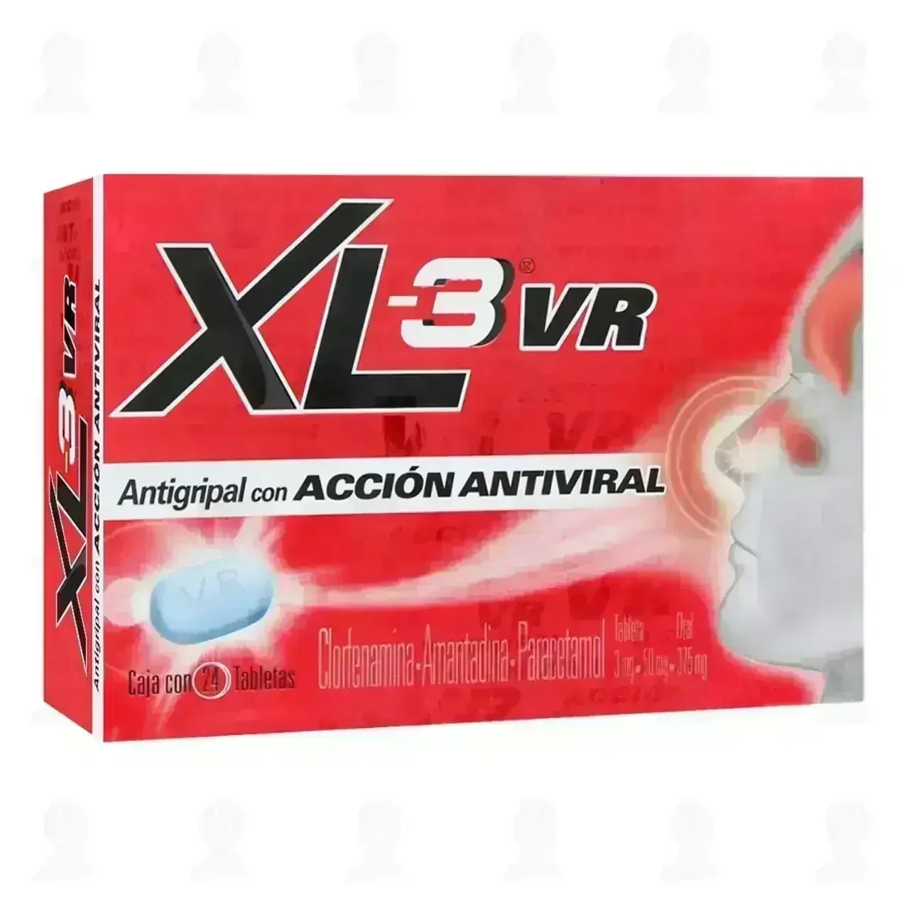 Xl-3 VR Acción Antiviral 3mg/50mg/375mg 24 Tabletas
