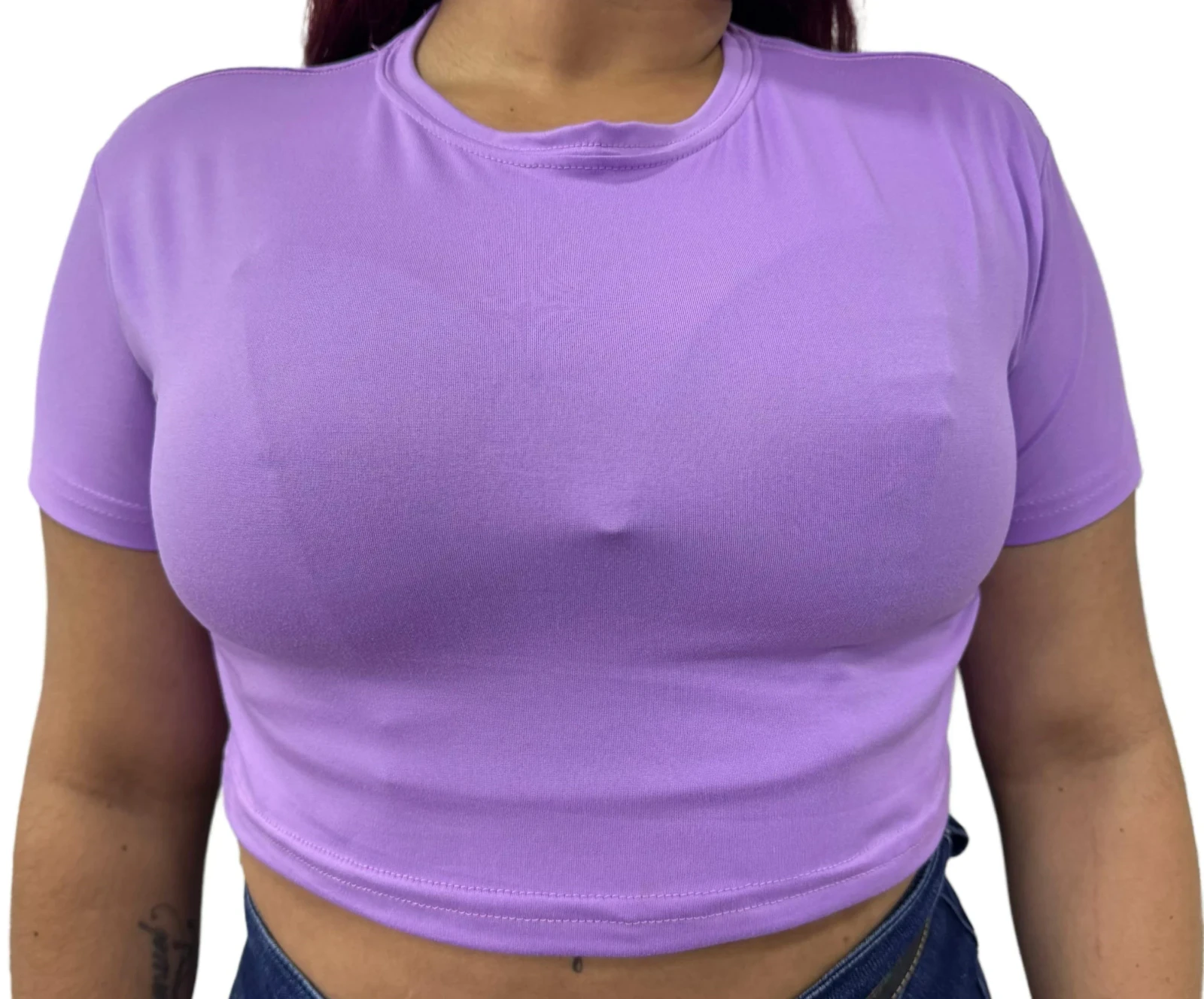Crop Top Lila Camiseta