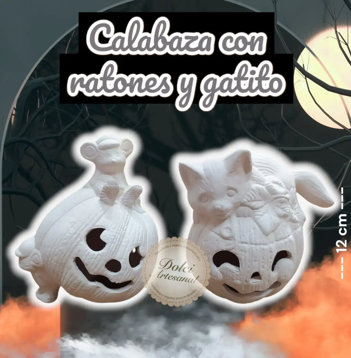 Calabaza con ratones / calabaza con gato