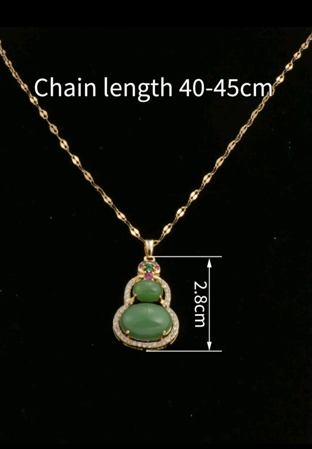 Collar colgante/ Calabaza: Suerte & Éxito. Jade imitación  7