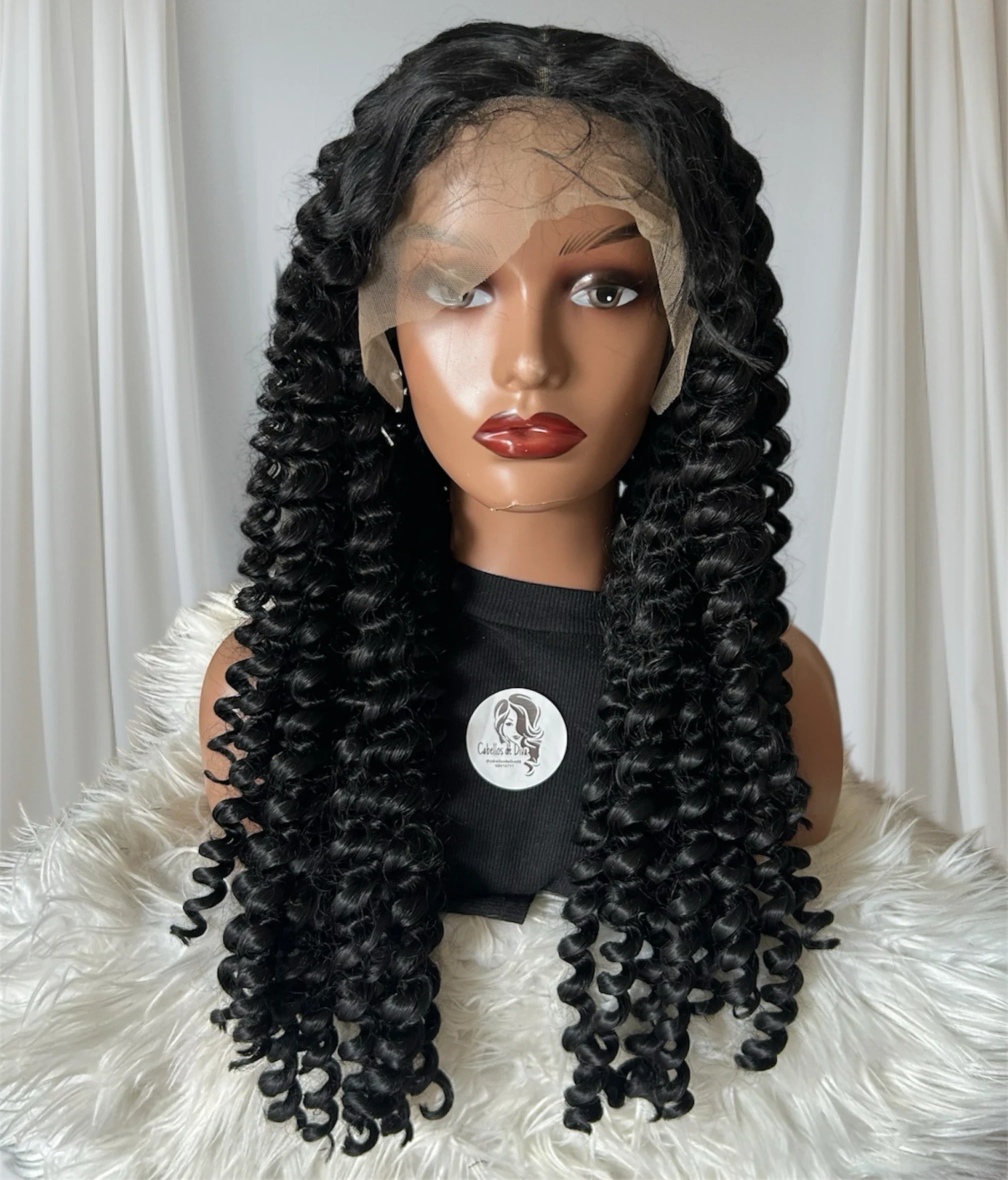 Peluca Rizada de 26” frontal 13x4  3