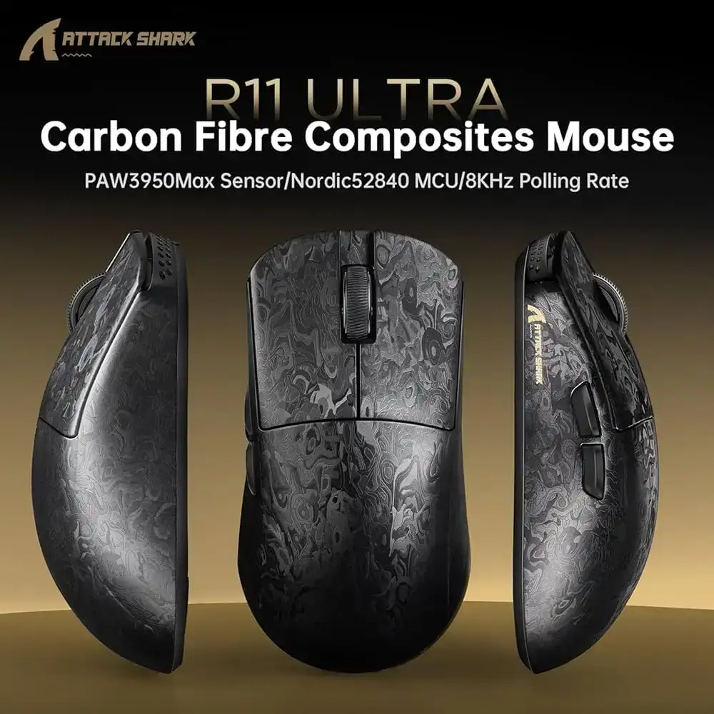 Attack shark R11 fibaf de carbono  2